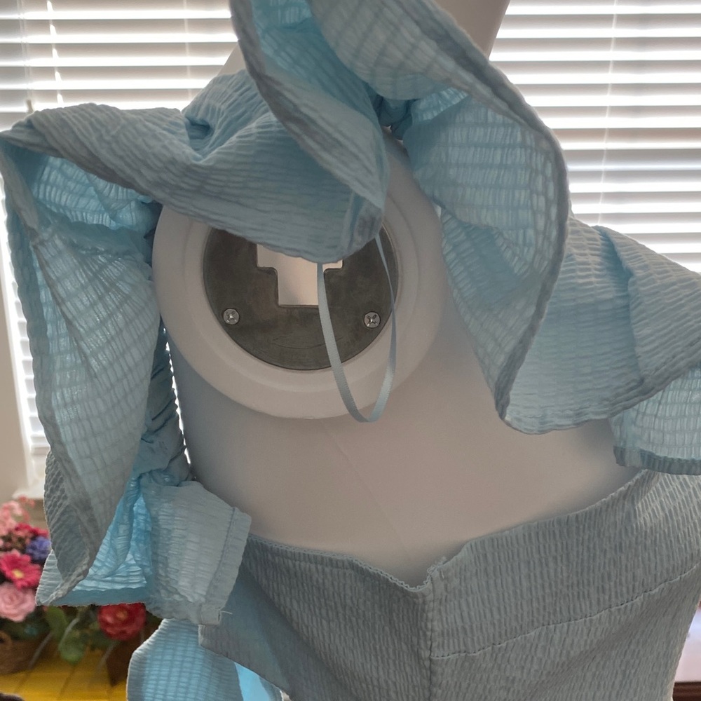 Miami Light Blue Ruffled Dress - Picture 3 of 6